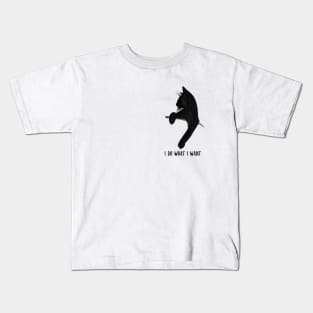 Cat does what she wants Kids T-Shirt